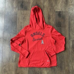 Under Armour Los Angeles Angels Women's Medium Cold Gear Sweatshirt Hoodie Red